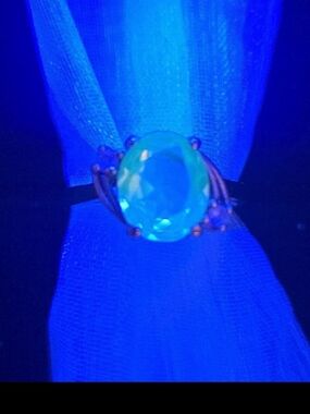 10k Gold Uranium Vaseline Glass Ring
